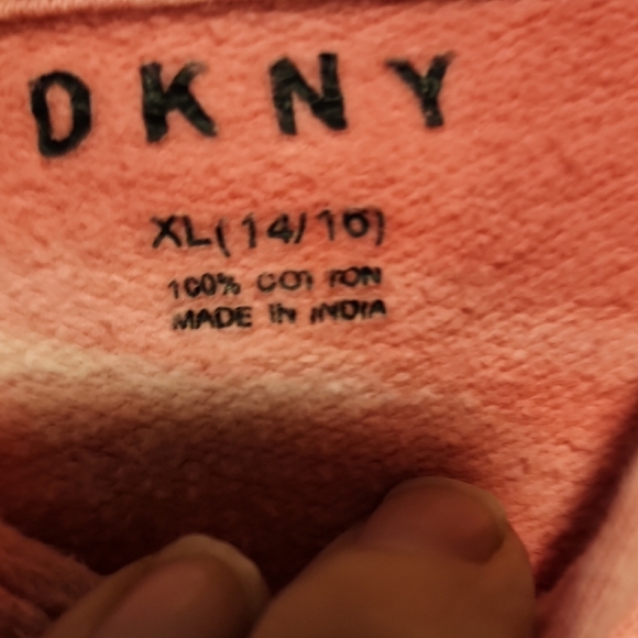 DKNY Red Tie-Dye Kids Hoodie - Picture 2 of 3